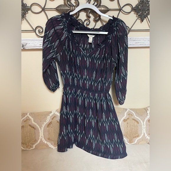 Forever 21 Navy Blue Pattern Dress, Size Small - Picture 1 of 4